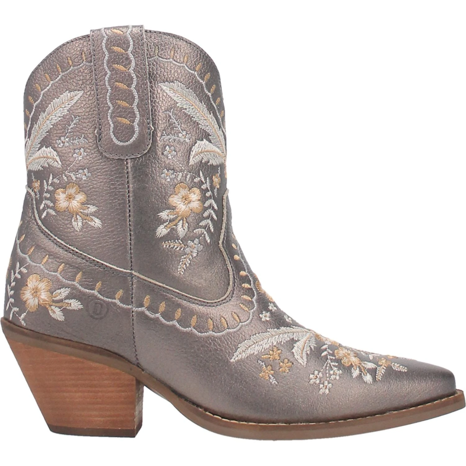 Dingo Ladies Primrose Floral Embroidery Pewter Boots DI748-GY14 3 Dingo Ladies Primrose Floral Embroidery Pewter Boots DI748-GY14 - Image 3