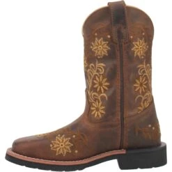 Dan Post Youth Gardenia Embroidered Honey Brown Leather Boots DPC3942 -Saddle Up Gear 01 DPC2942 BG8 big cfabc855 b3f0 4122 a581 aa9b7092c620