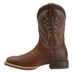 Ariat® Men's Hybrid Rancher Brown Oiled Rowdy Square Toe Boot 10014070 7 Ariat® Men's Hybrid Rancher Brown Oiled Rowdy Square Toe Boot 10014070 -Saddle Up Gear 10014070 side