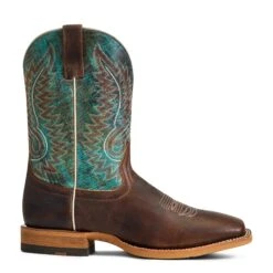 Ariat® Men's Cow Camp Better Brown & Cool Blue Western Boots 10040273 -Saddle Up Gear 10040273 side
