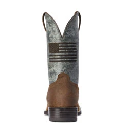 Ariat Men's Sport Flying Proud Taupe & Green Camo Square Toe Boots 10042405 -Saddle Up Gear 10042405 heel