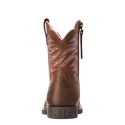 Ariat® Girl's Firecatcher Pink And Rowdy Brown Western Boots 10042415 -Saddle Up Gear 10042415c