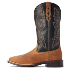 Ariat® Men's Drover Ultra Sorrel Crunch & Black Square Toe Boots 10042443 -Saddle Up Gear 10042443d