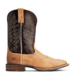 Ariat Men's Ridin' High Desert Tan & Dark Brick Square Toe Boots 10042469 -Saddle Up Gear 10042469 side6654654564