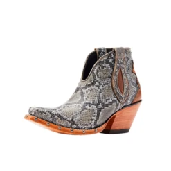 Ariat® Ladies Greeley Shades Of Grain & Natural Snake Booties 10044398 -Saddle Up Gear 10044398D