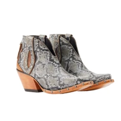 Ariat® Ladies Greeley Shades Of Grain & Natural Snake Booties 10044398 -Saddle Up Gear 10044398F