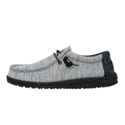 Hey Dude® Men's Wally Stretch Dark Web Light Grey Shoes 110383385 -Saddle Up Gear 110383385
