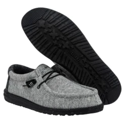 Hey Dude® Men's Wally Stretch Dark Web Light Grey Shoes 110383385 -Saddle Up Gear 110383385 7