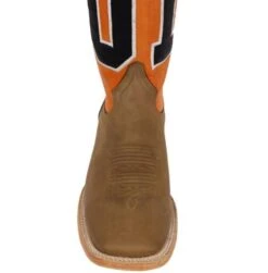 RockinLeather Men's Orange "Just A Good Ol' Boy" Boots 1156 -Saddle Up Gear 1156 toe