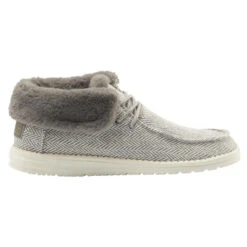 Hey Dude Ladies Britt Wool Herringbone Grey Shoes 121773133 -Saddle Up Gear 121773133 BRITT HERRING BONE GREY 01