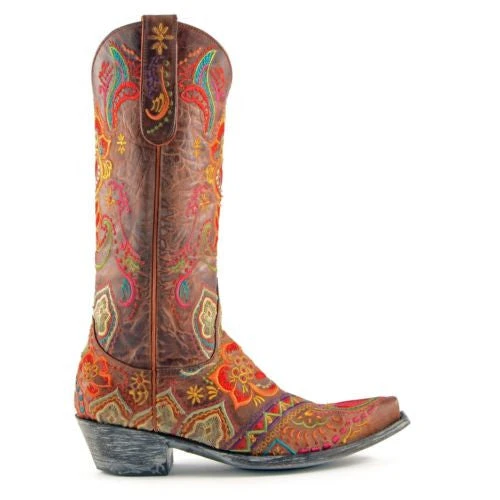 Old Gringo Ladies Olivia Floral Embroidered Boots L1629-3 4 Old Gringo Ladies Olivia Floral Embroidered Boots L1629-3 - Image 4