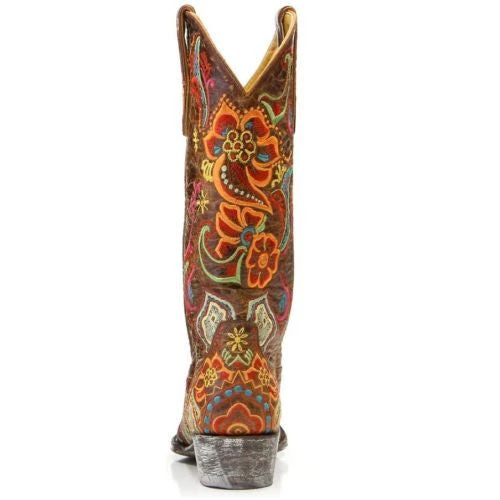 Old Gringo Ladies Olivia Floral Embroidered Boots L1629-3 5 Old Gringo Ladies Olivia Floral Embroidered Boots L1629-3 - Image 5