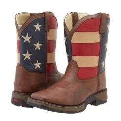 Durango Children's 8" Square Toe Patriotic Western Flag Boots BT245C / BT245Y -Saddle Up Gear 57 02150c5c 3e0e 4f25 b8be d4cb0d8b6fd0