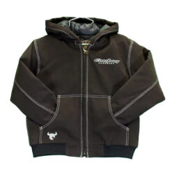 Cowboy Hardware Children's Dark Brown Canvas Hooded Jacket 391076-662
