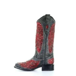 Corral Boots Corral Ladies Black & Red Wings, Cross Overlay & Studs Boots A3744 -Saddle Up Gear 57 fc21019d edd2 439f a3c7 1f4d74302bdb