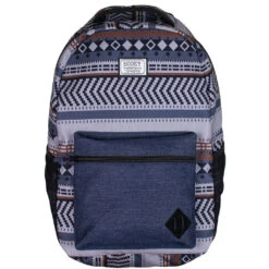 Hooey "Recess" Blue/Maroon Aztec Print & Denim Backpack BP035BL