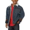Wrangler Boy's Western Sherpa Lined Rustic Blue Denim Jacket 84256RT