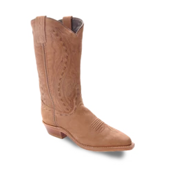 Abilene Ladies Brown Nubuck Cowhide Western Boots 9021
