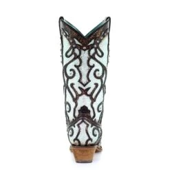 Corral Boots Corral Ladies Sky Blue Inlay And Studded Western Boots C3460 -Saddle Up Gear A3460 4