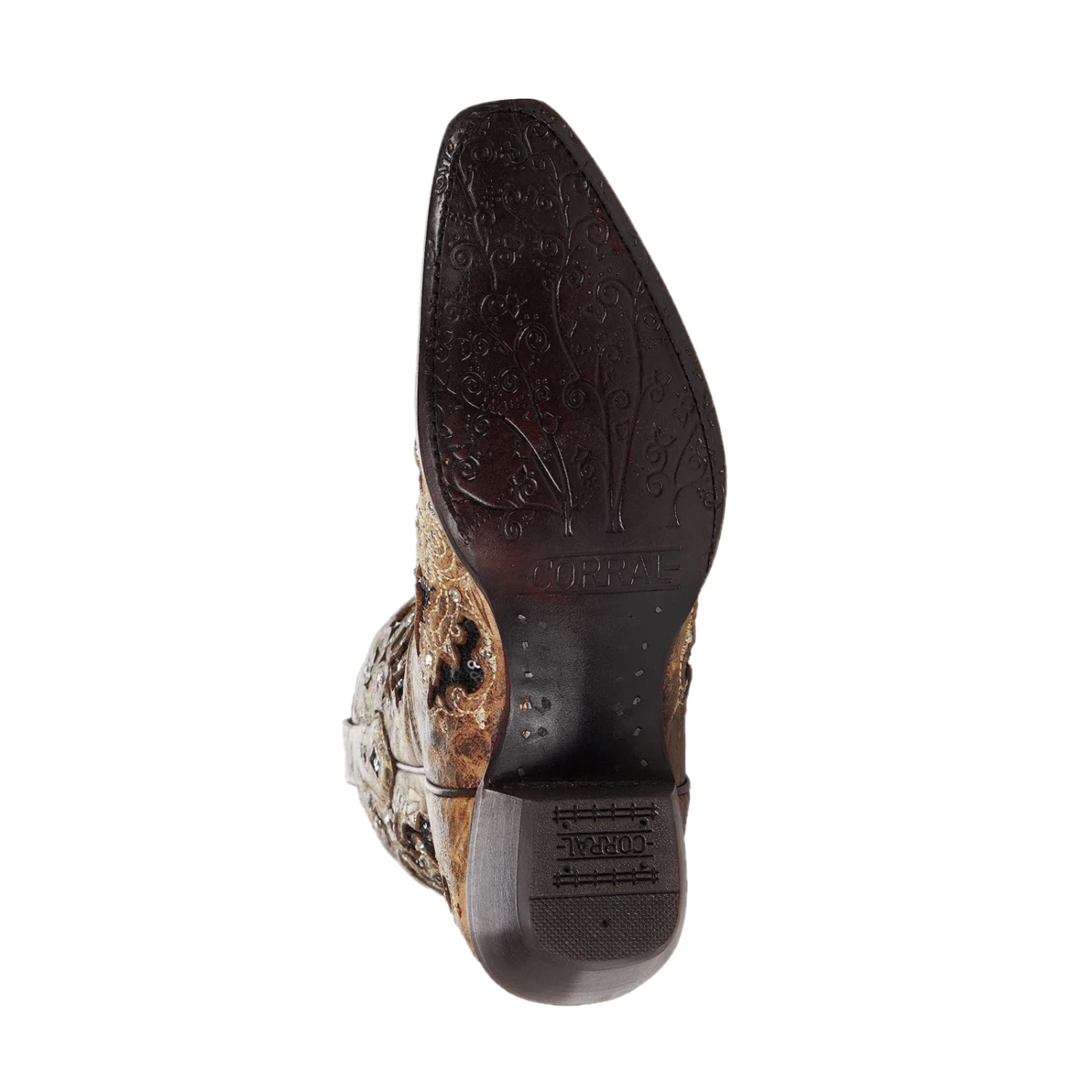 Corral Boots Corral® Ladies Inlay Embroidery & Studs Distressed Brown Ankle Boots A4190 3 Corral Boots Corral® Ladies Inlay Embroidery & Studs Distressed Brown Ankle Boots A4190 - Image 3