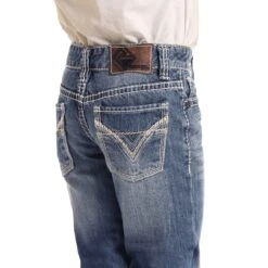 Rock & Roll Denim Children's Medium Wash Bootcut Jeans BB-9576 -Saddle Up Gear BB 9576 AZ