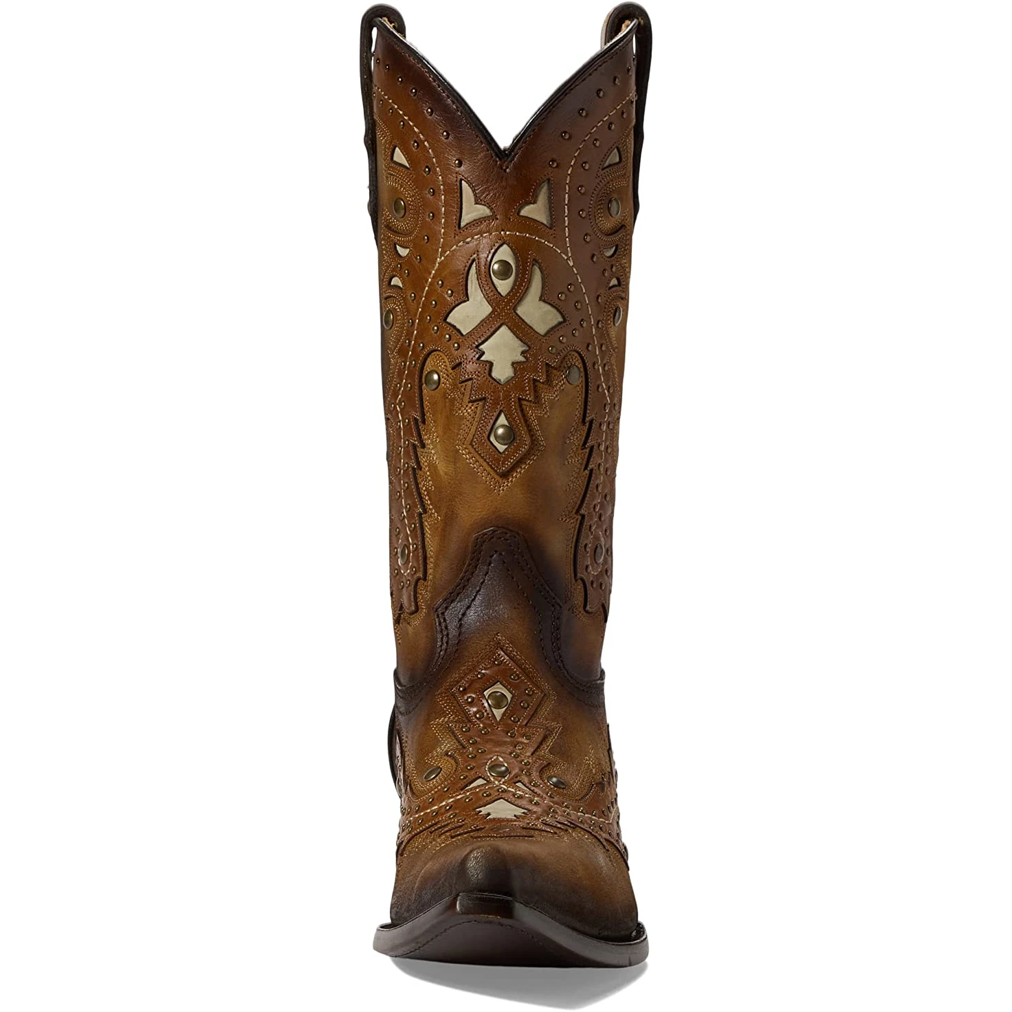 Corral Boots Corral® Men's Embroidered Studded Honey Brown Western Boots C3846 4 Corral Boots Corral® Men's Embroidered Studded Honey Brown Western Boots C3846 - Image 4