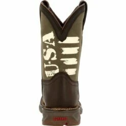 Durango Children's Lil Rebel US Army Western Little Kids Boot DBT0232C -Saddle Up Gear DBT0232Y 4 LARGE 34872.1624306849