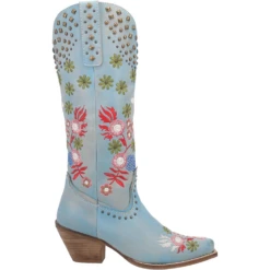 Dingo® Ladies Poppy Blue Floral Print Western Boot DI732-BL -Saddle Up Gear DI732 BL 1