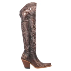 Dan Post® Ladies Kommotion Chocolate Snip Toe Tall Leather Boot DP4342 -Saddle Up Gear DP4342 3