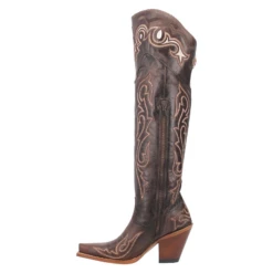 Dan Post® Ladies Kommotion Chocolate Snip Toe Tall Leather Boot DP4342 -Saddle Up Gear DP4342 4