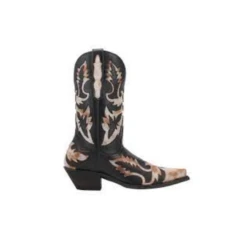 Dan Post® Ladies Paloma Black & Distressed White Snip Toe Boots DP4346 -Saddle Up Gear DP4346b