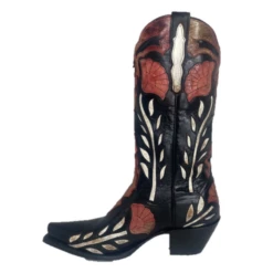 Dan Post® Ladies Alyssia Distressed Floral Black Snip Toe Boots DP4350 -Saddle Up Gear DP4350 3