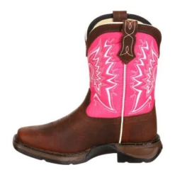 Durango® Toddler Girl's Let Love Fly Pink & Brown Western Boot DWBT092 -Saddle Up Gear DWBT092 1