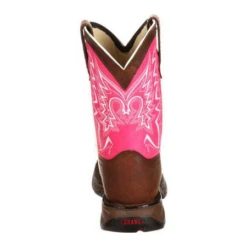 Durango® Toddler Girl's Let Love Fly Pink & Brown Western Boot DWBT092 -Saddle Up Gear DWBT092 3