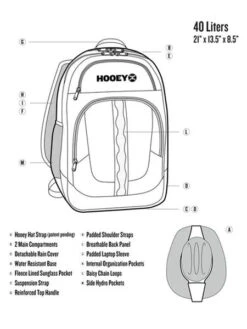 Hooey Denim Body With Denim/Cream Print Backpack BP038DE -Saddle Up Gear Dimensions grande 93019ce9 77b7 4f33 aee2 0cfed70535c1