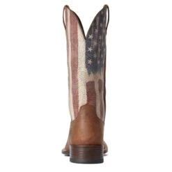Ariat Men's Patriot Ultra Sorrel Crunch & American Flag Boots 10038396 -Saddle Up Gear F21 MNS WEST 10038396 heel