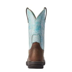 Ariat Ladies Anthem 2.0 Crackled Mahogany & Ombre Blue Boots 10038331 -Saddle Up Gear F21 WMS WEST 10038331 heel