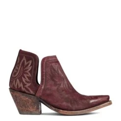 Ariat® Ladies Dixon Weathered Red Western Booties 10038343 8 Ariat® Ladies Dixon Weathered Red Western Booties 10038343 -Saddle Up Gear F21 WMS WEST 10038343 side