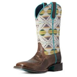 Ariat Ladies Pendleton® Circuit Savanna Amber Brown Boots 10038478 -Saddle Up Gear F21 WMS WEST 10038478 3 4 front 1