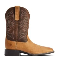 Ariat® Men's Sport Pardner Matte Tan & Brown Square Toe Boots 10042392 -Saddle Up Gear F22 MNS WEST 10042392 side