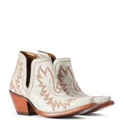 Ariat® Ladies Dixon Bright Lights White Western Booties 10042453 -Saddle Up Gear F22 WMS WEST 10042453 pair