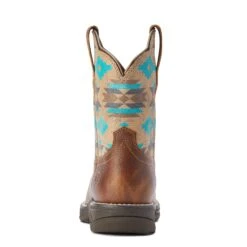 Ariat® Ladies Anthem Savanna Tan & Turquoise Aztec Shorties 10042576 -Saddle Up Gear F22 WMS WEST 10042576 heel