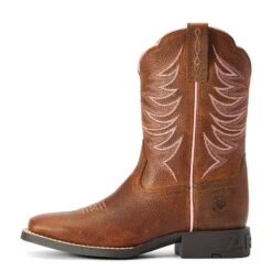 Ariat® Youth Girl's Firecatcher Rowdy Brown Square Toe Boots 10042413 -Saddle Up Gear F22 YTH WEST 10042413 side