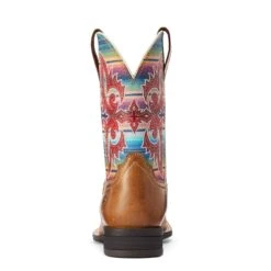 Ariat® Youth Girl's Lonestar Tan & Old Muted Serape Boots 10042595 -Saddle Up Gear F22 YTH WEST 10042595 heel