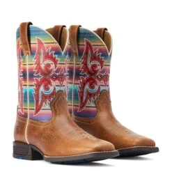 Ariat® Youth Girl's Lonestar Tan & Old Muted Serape Boots 10042595 -Saddle Up Gear F22 YTH WEST 10042595 pair