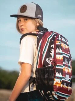 Hooey "Rockstar" Burgundy & Aztec Backpack BP036AZ -Saddle Up Gear ModelSide 1024x1024 7b8f1e3f 1ed8 4c09 9466 551019728596