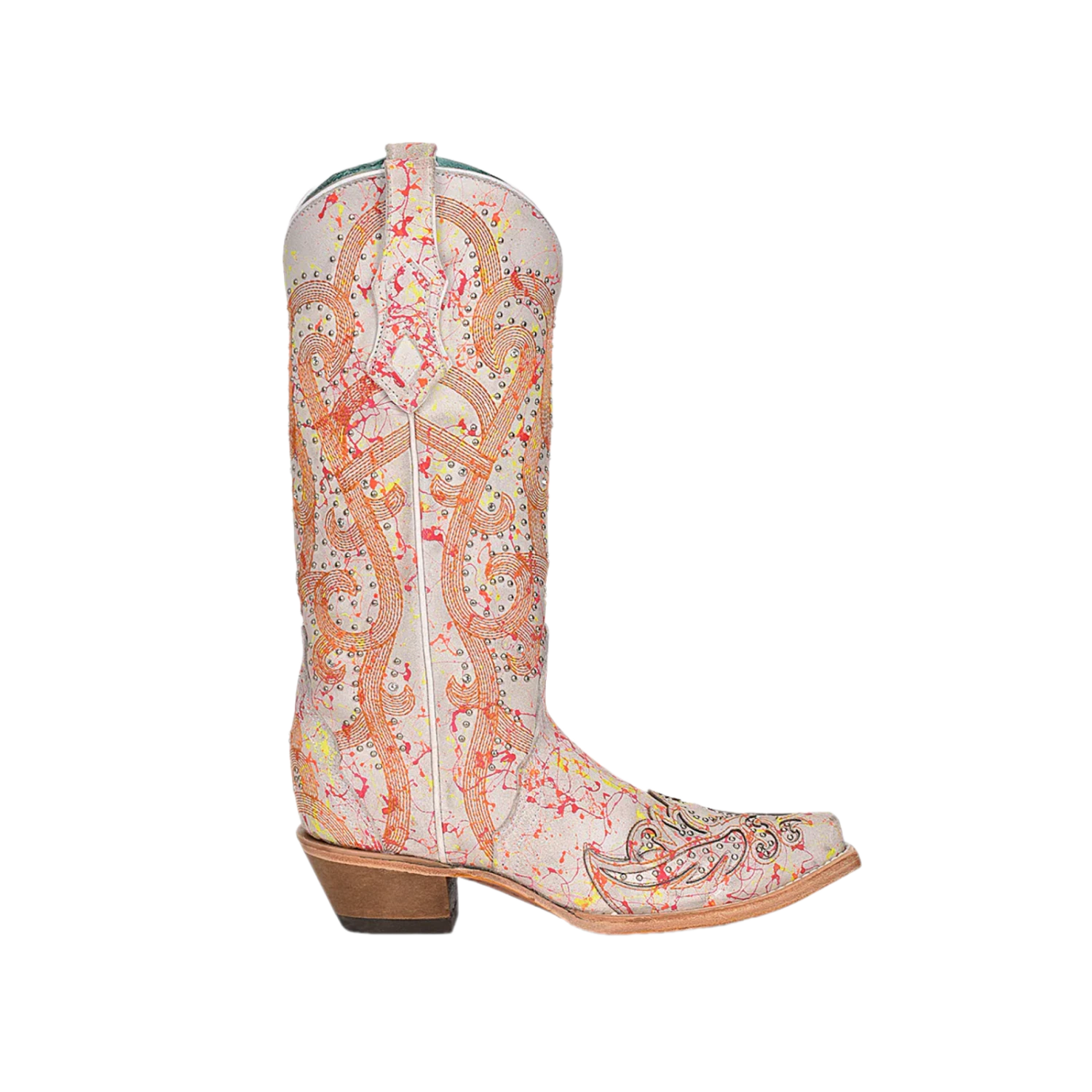 Corral Boots Corral® Ladies Multicolor Overlay Neon Black Light Snip Toe Boots C3980 2 Corral Boots Corral® Ladies Multicolor Overlay Neon Black Light Snip Toe Boots C3980 - Image 2