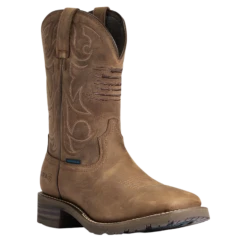 Ariat Men's Hybrid Patriot Waterproof Distressed Brown Boots 10038354