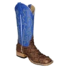 Horse Power Men's Pirarucu Cigar Matte Royal Blue Western Boots HP8007