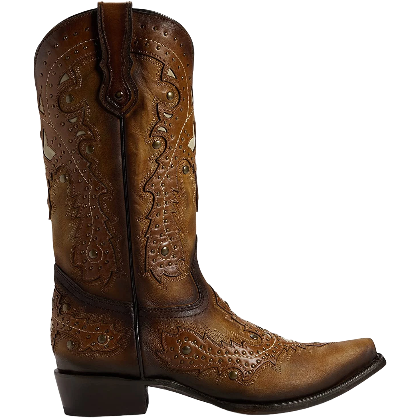 Corral Boots Corral® Men's Embroidered Studded Honey Brown Western Boots C3846 2 Corral Boots Corral® Men's Embroidered Studded Honey Brown Western Boots C3846 - Image 2